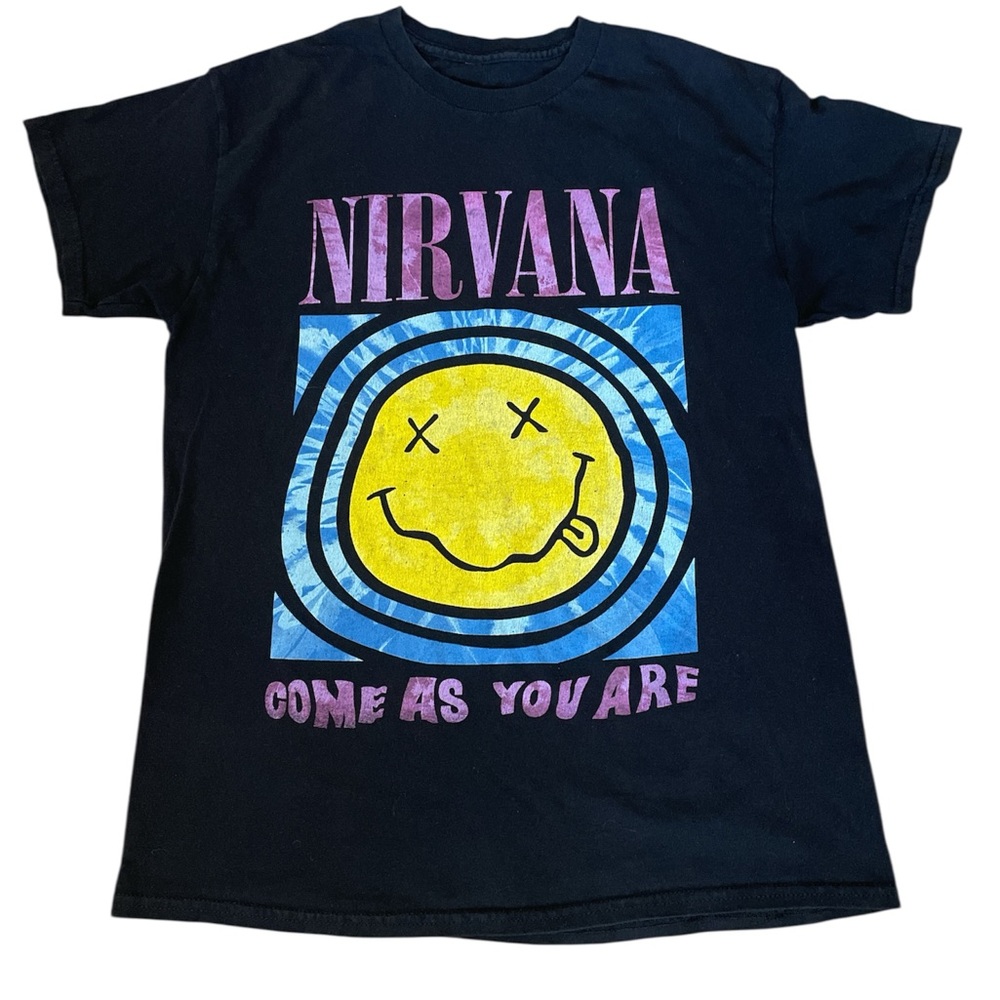Men's Nirvana Come As You Are Smiley Tshirt Medium
